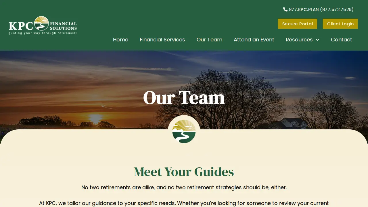 KPC Financial Solutions page