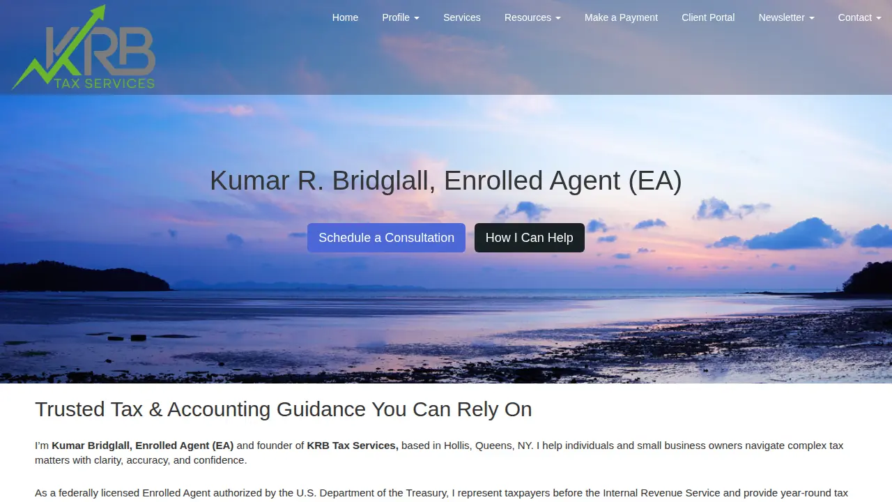 KRB Tax Services Inc. page