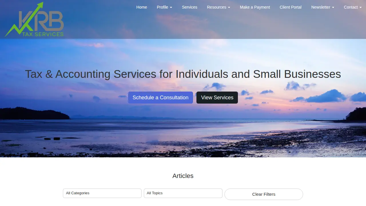 KRB Tax Services Inc. page