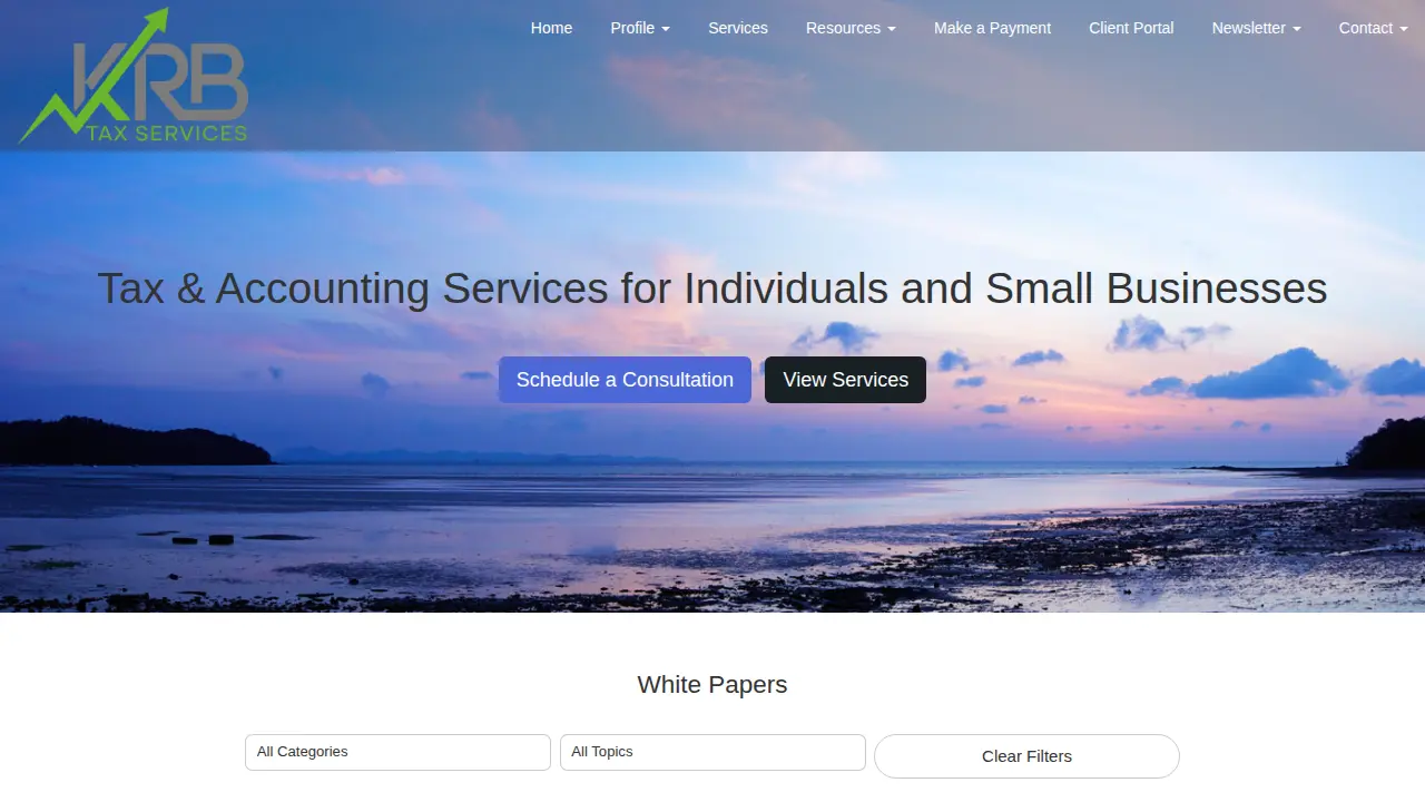 KRB Tax Services Inc. page