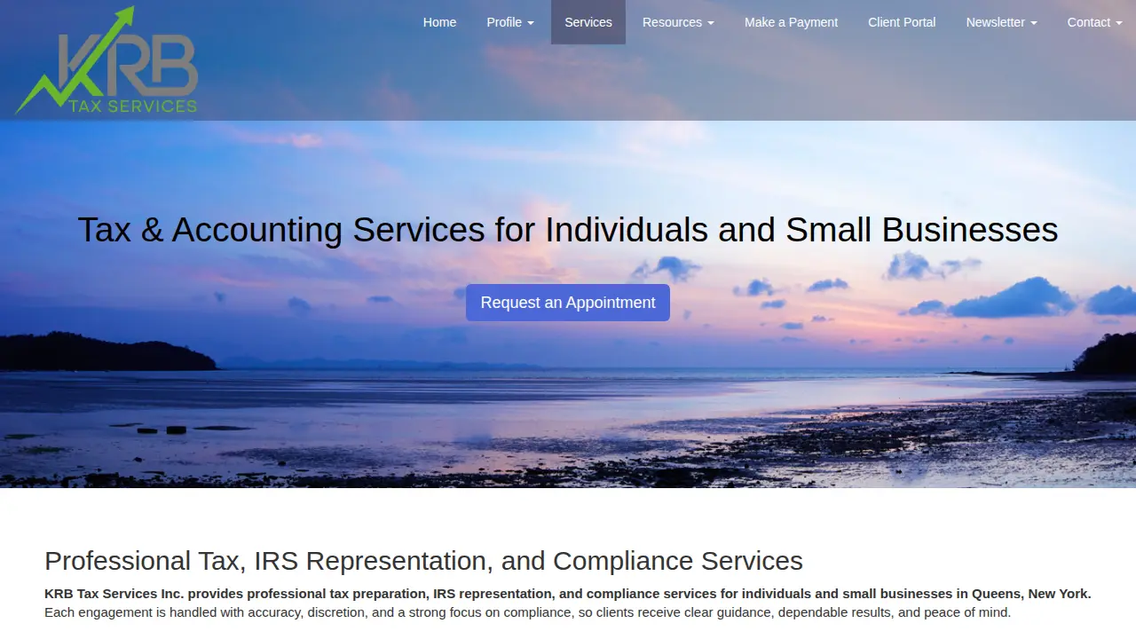 KRB Tax Services Inc. page
