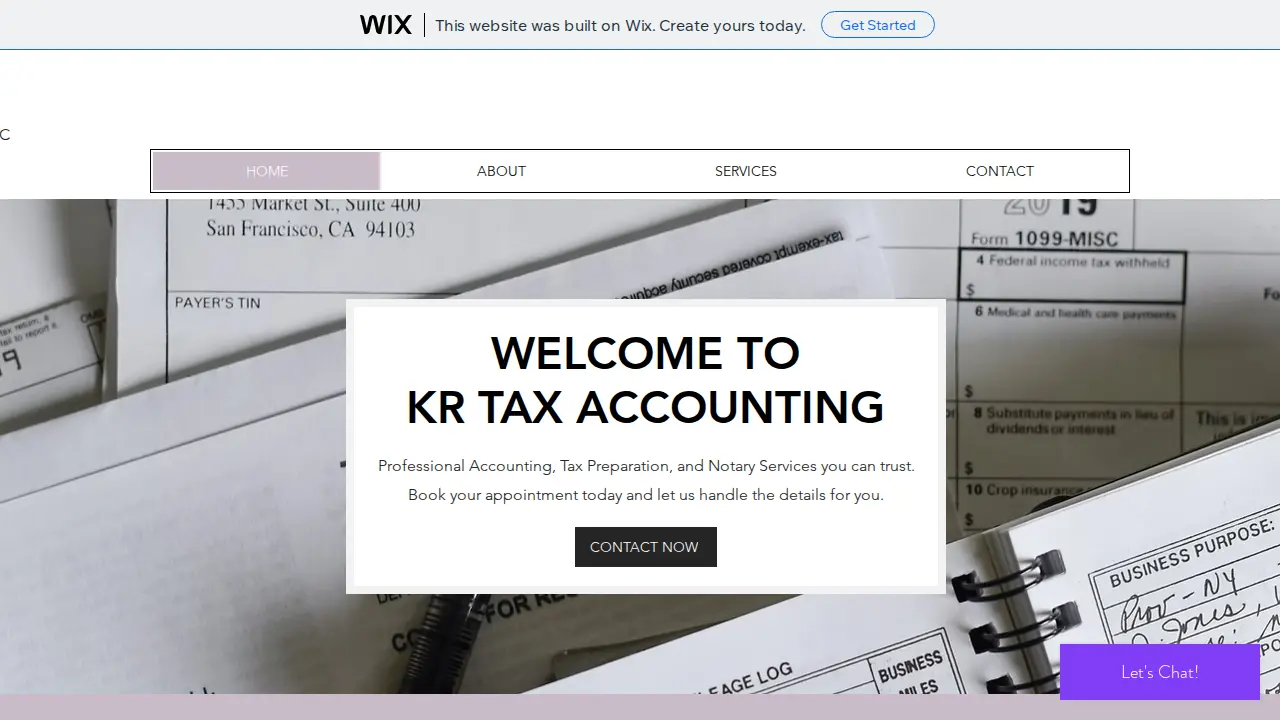 KR Tax Accounting LLC website