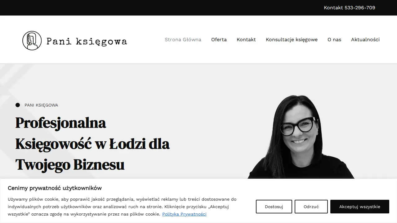 "Pani księgowa" Biuro Rachunkowe | Usługi Księgowe w Łodzi website