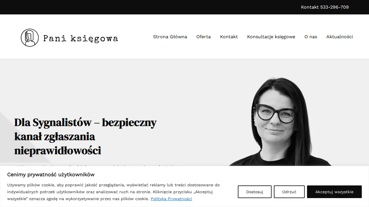 "Pani księgowa" Biuro Rachunkowe | Usługi Księgowe w Łodzi page