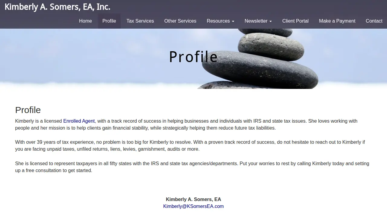 Kimberly A. Somers, EA page