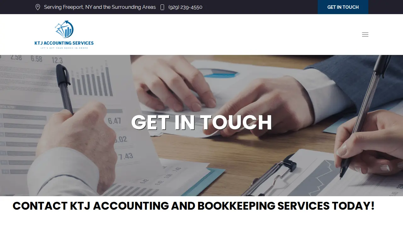 KTJ Accounting and Bookkeeping Services page