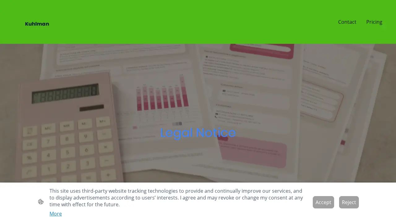 Kuhlman Bookkeeping page