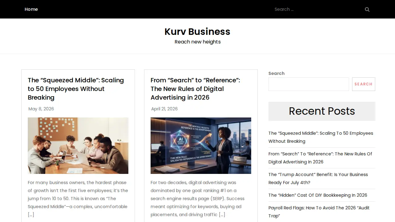 Kurv Business page
