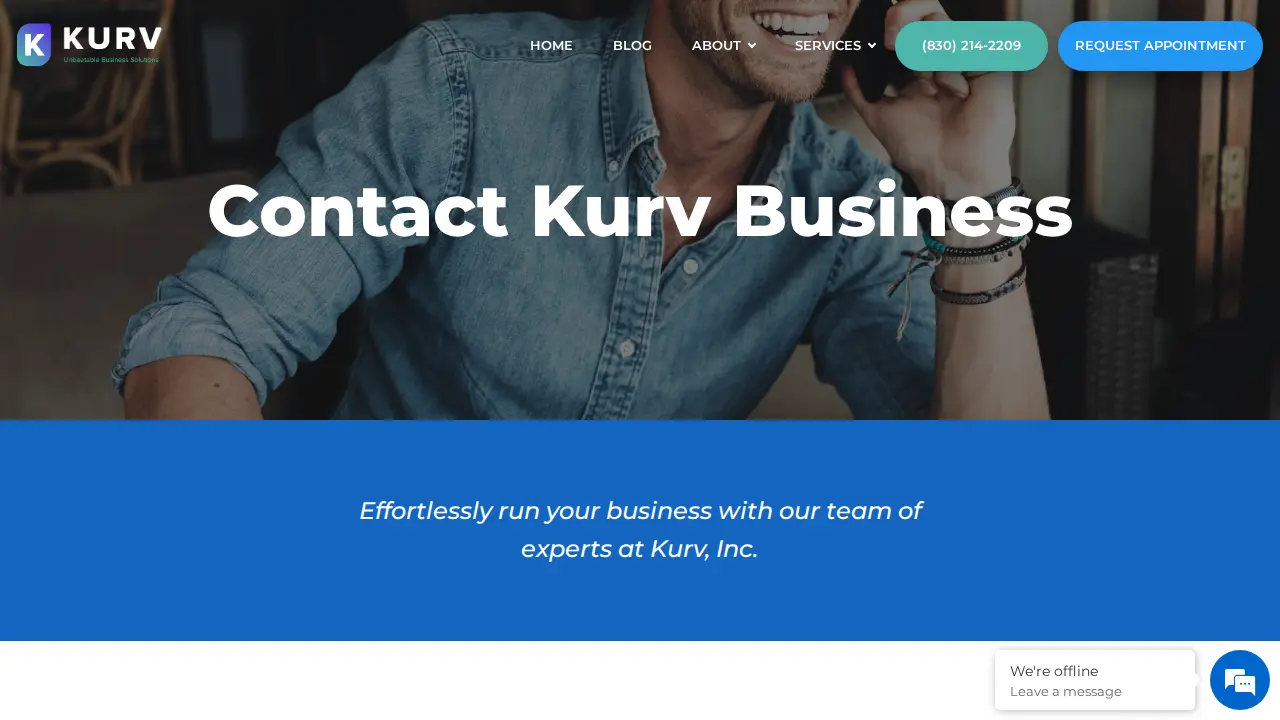 Kurv Business page