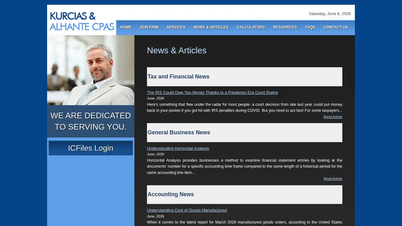 Kurcias & Alhante CPAs page