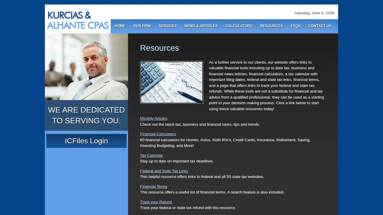 Kurcias & Alhante CPAs page