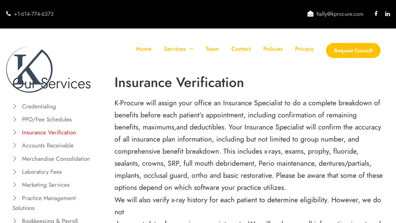 K-Procure page