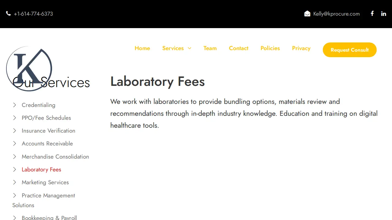K-Procure page