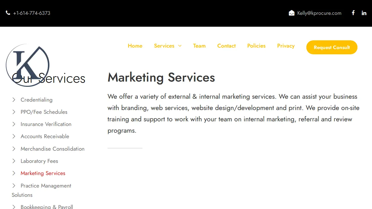 K-Procure page