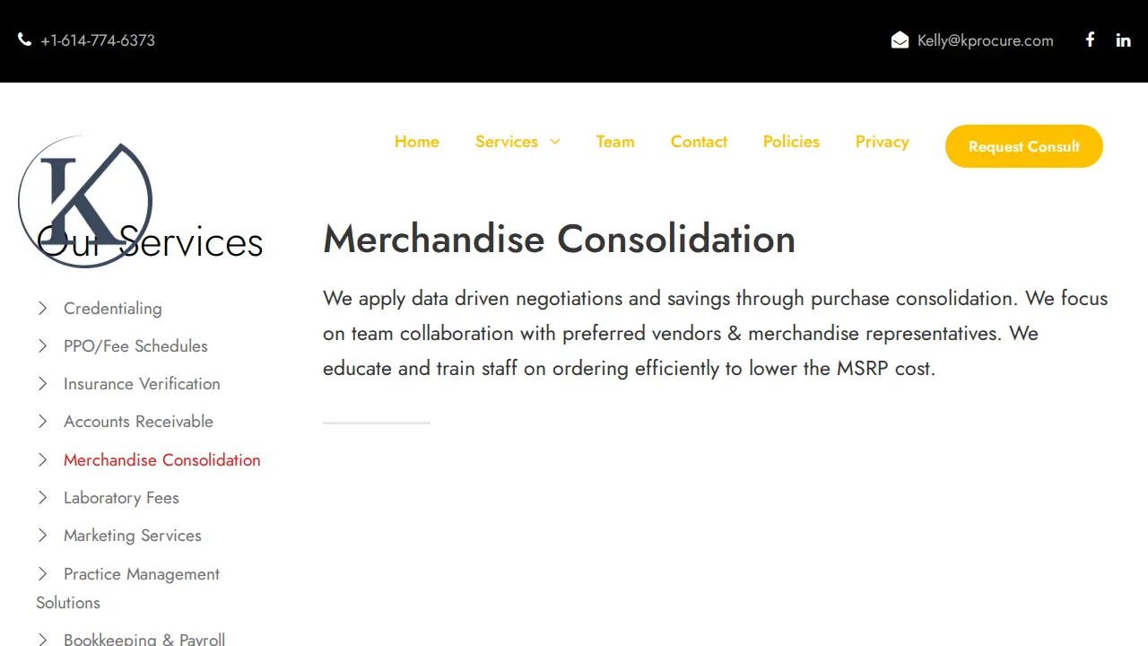 K-Procure page