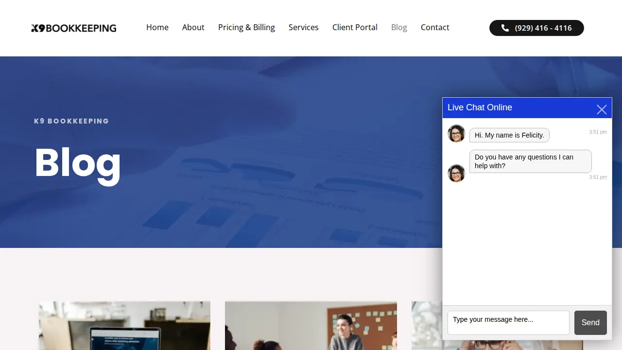 K9Bookkeeping page