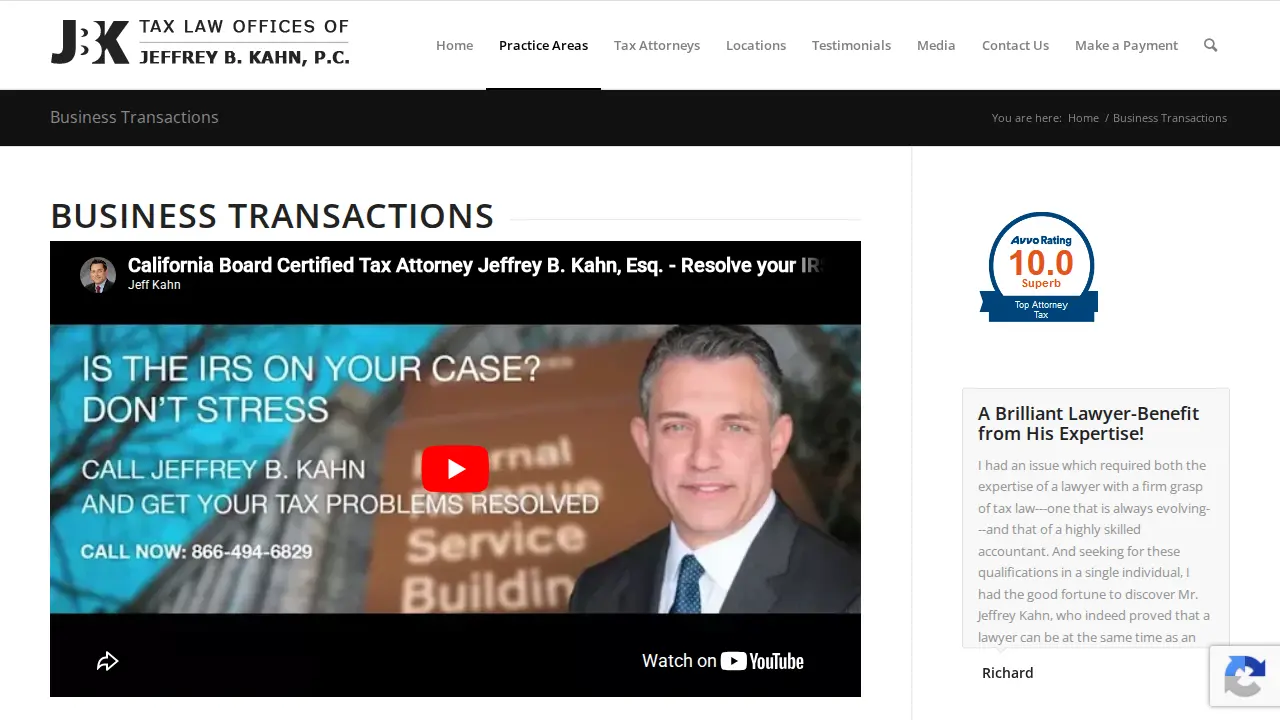 Law Offices Of Jeffrey B. Kahn, P.C.- San Jose page