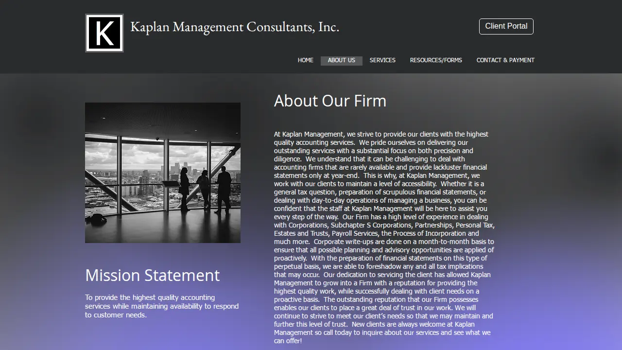 Kaplan Management page