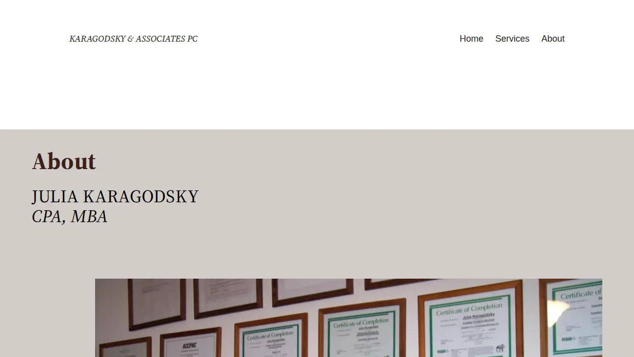 Karagodsky & Assoc Certified Public Accountants page