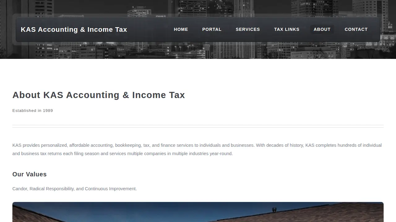 KAS Accounting page