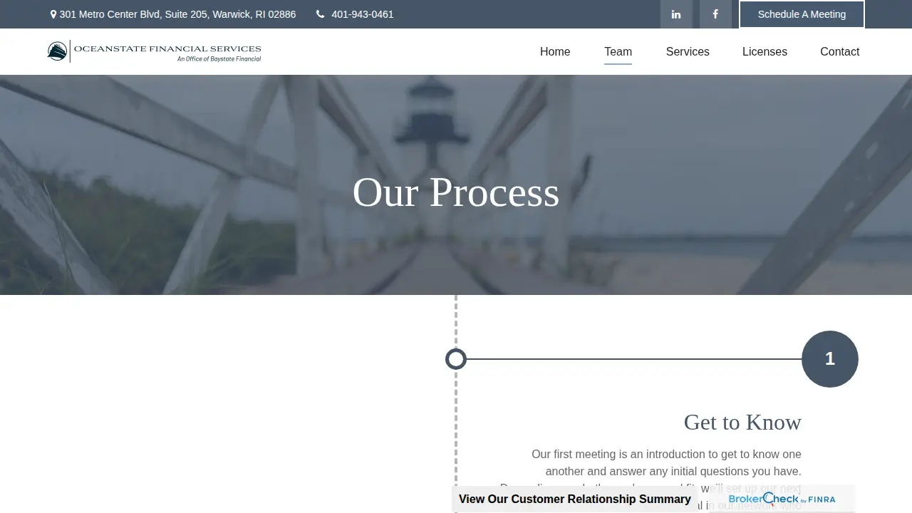 Oceanstate Financial Services page