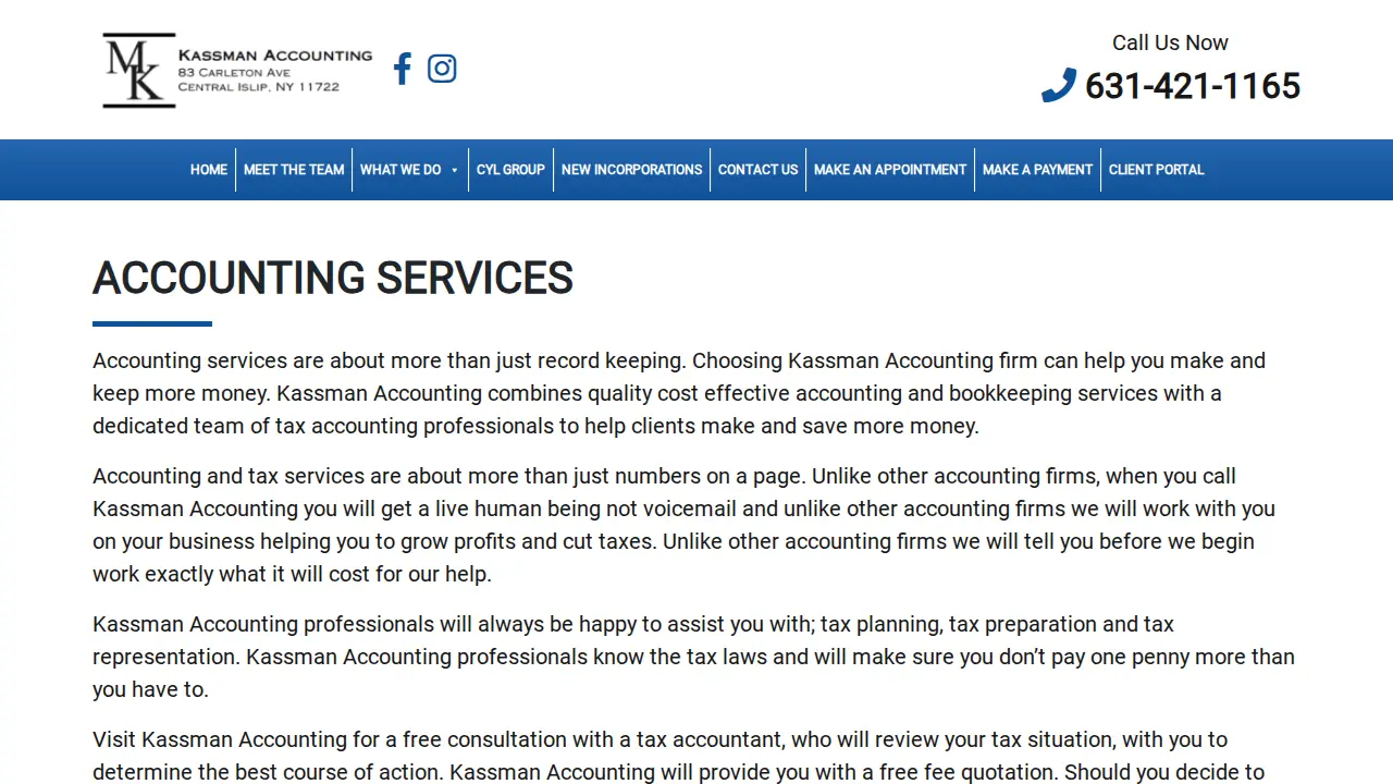 Kassman Accounting page