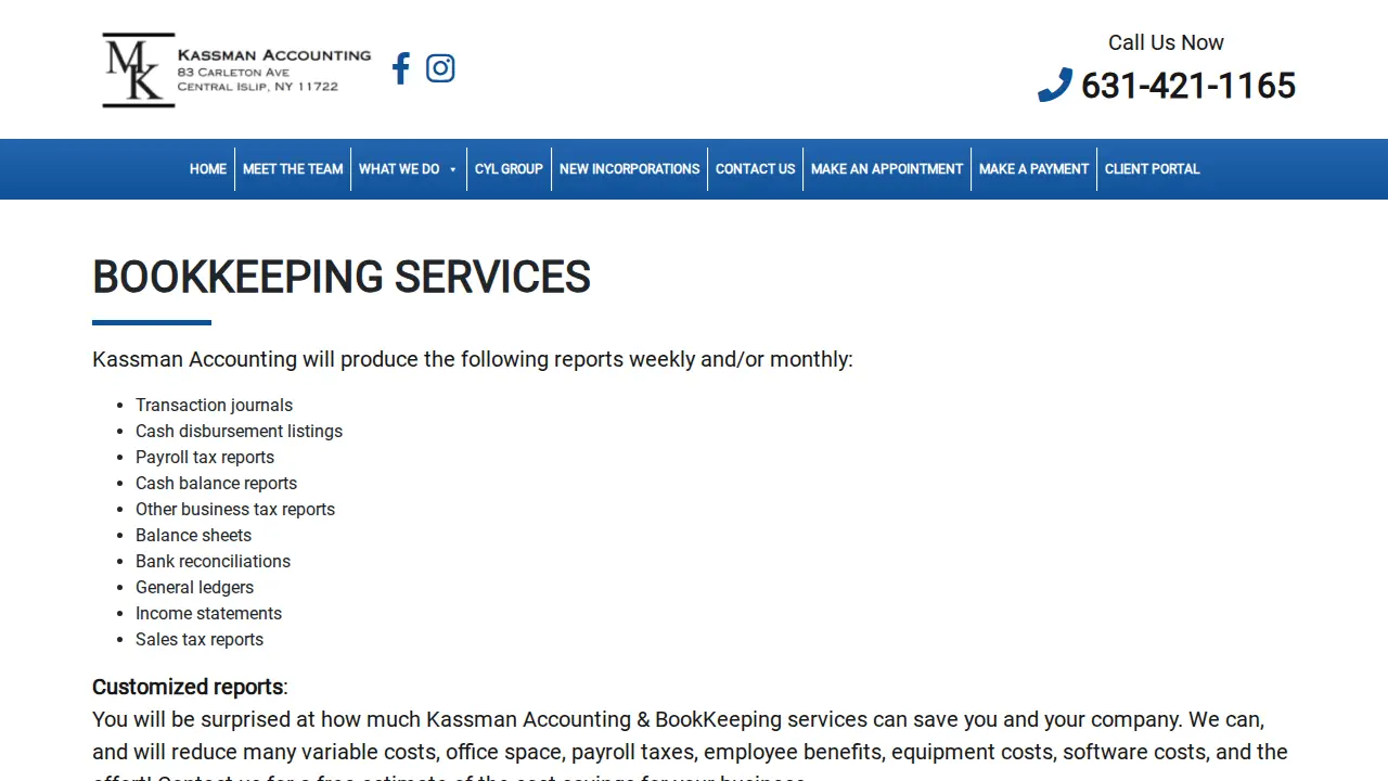Kassman Accounting page