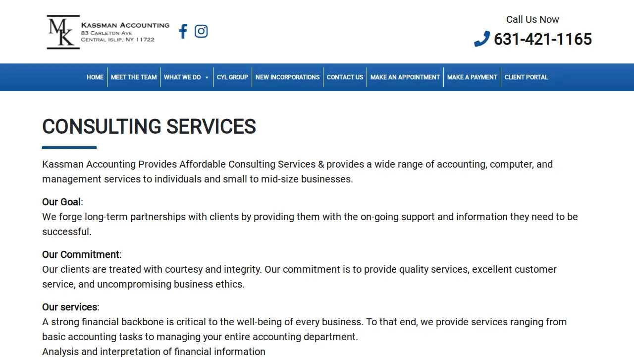 Kassman Accounting page