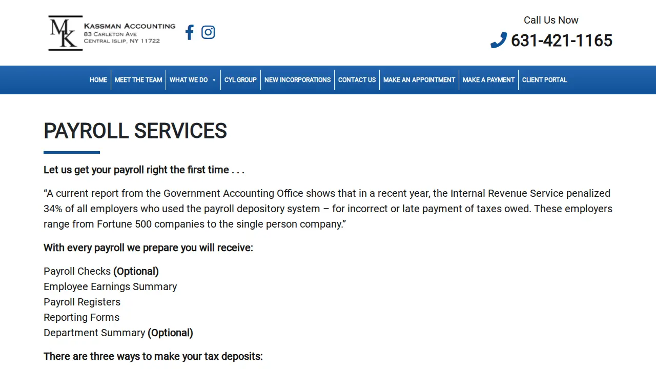 Kassman Accounting page