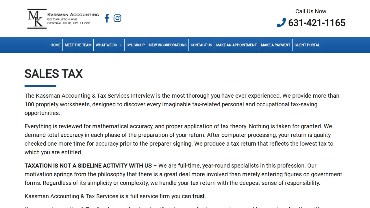 Kassman Accounting page