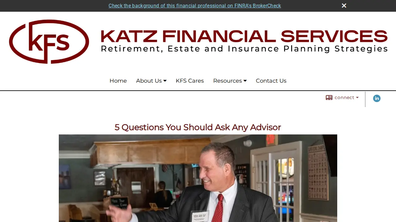 Katz Financial Services page
