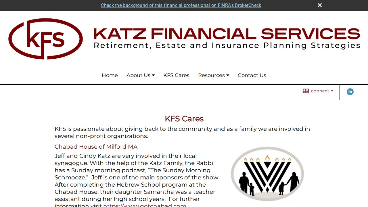 Katz Financial Services page