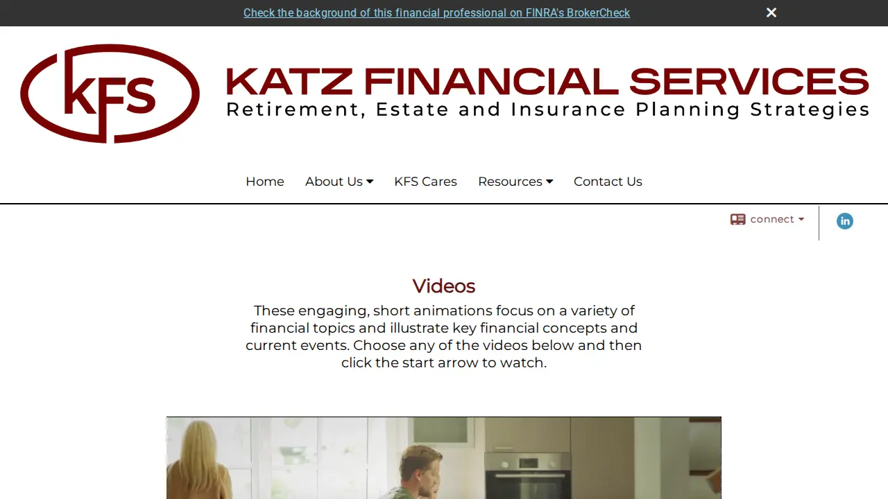 Katz Financial Services page
