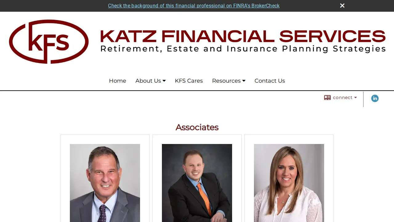 Katz Financial Services page