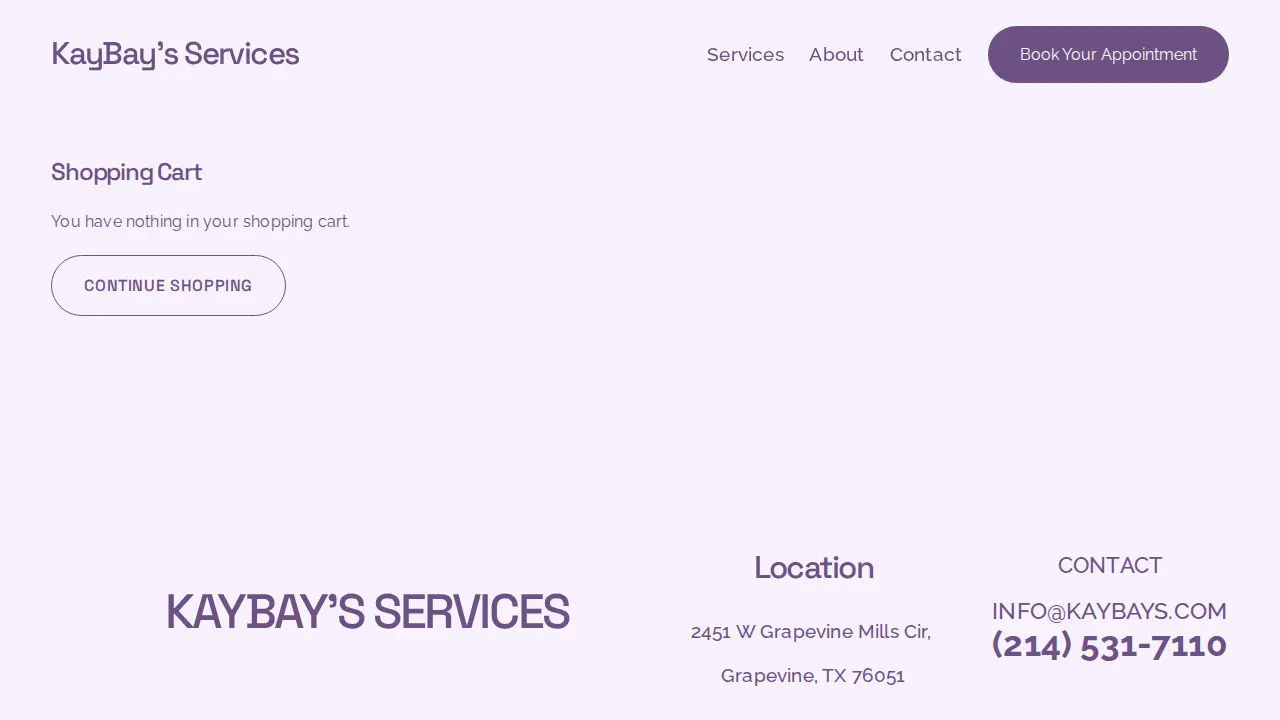 KayBay's Services page