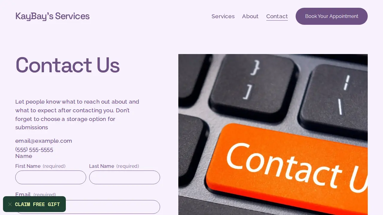 KayBay's Services page