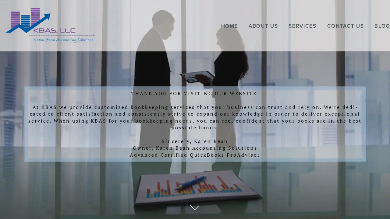 KBAS, Karen Bean Accounting Solutions page