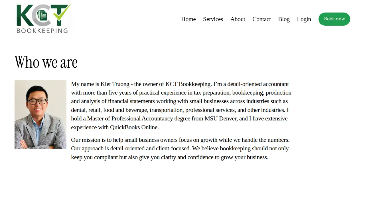 KCT Bookkeeping, LLC page