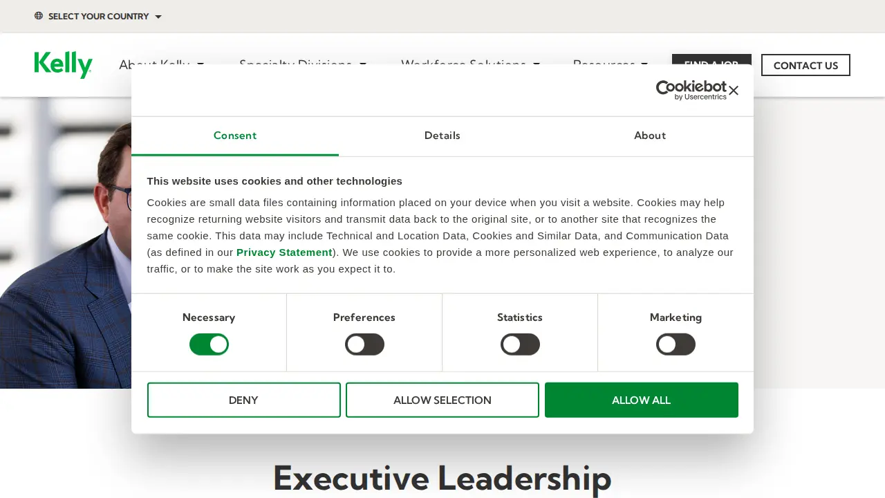 Kelly Services page