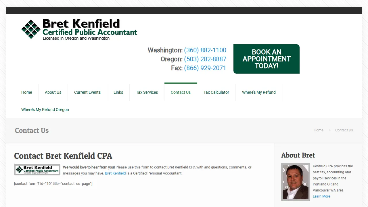 Bret Kenfield CPA page