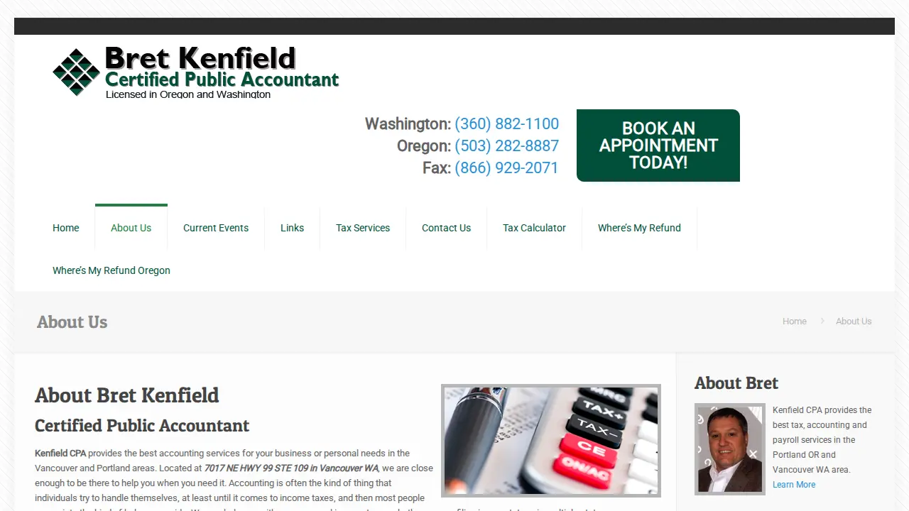 Bret Kenfield CPA page