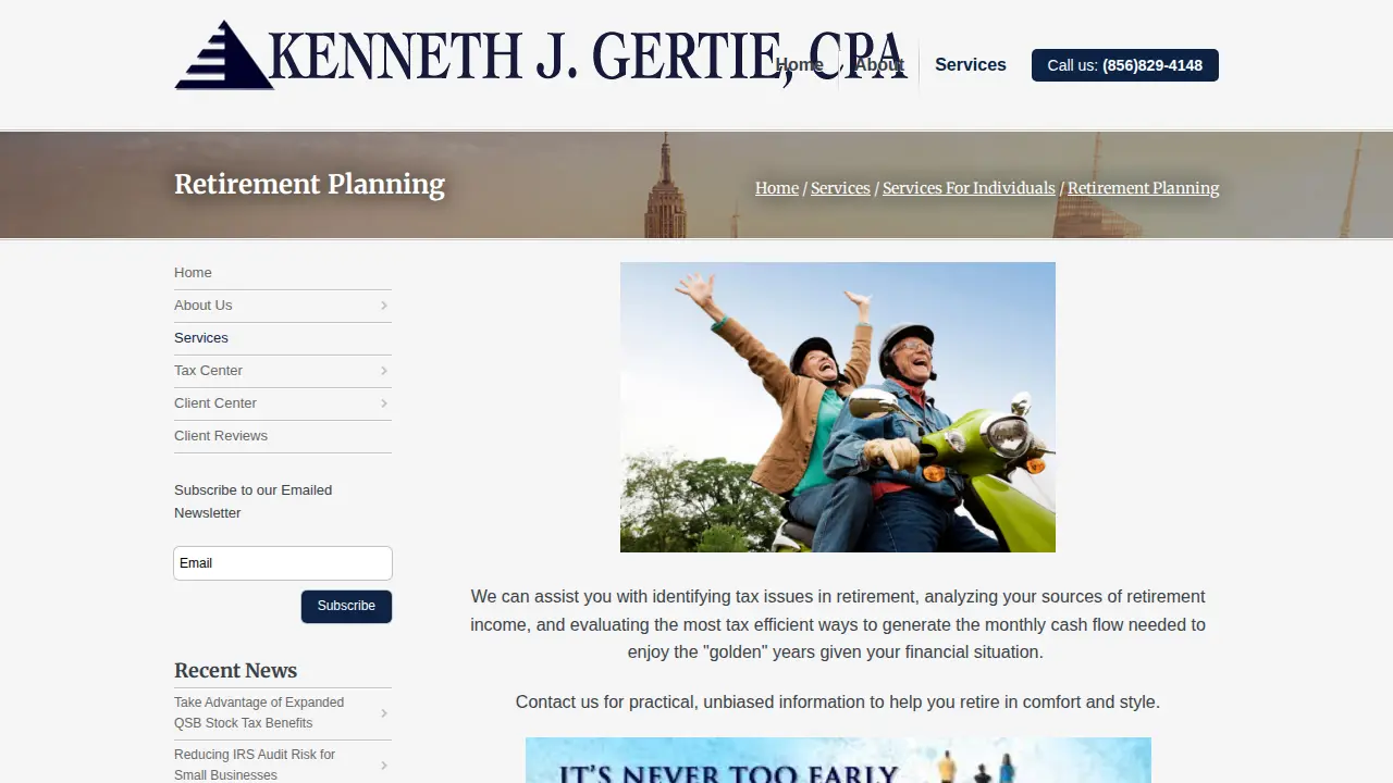 Kenneth J Gertie, CPA page