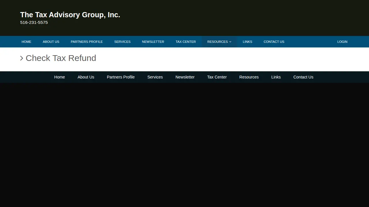 Tax Advisory Group page