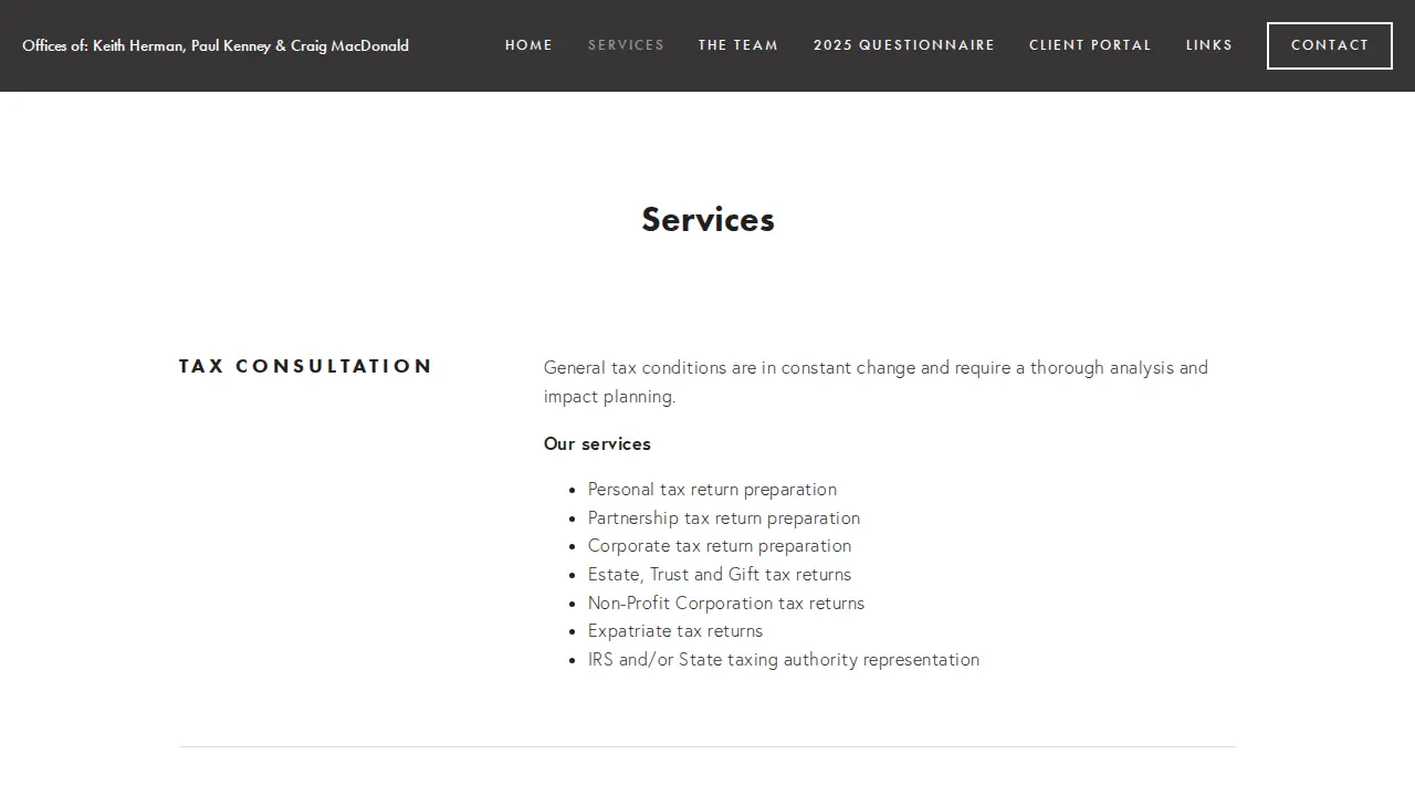 Kenney & Mac Donald Inc page
