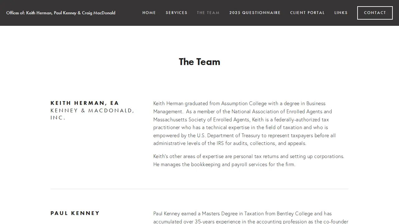Kenney & Mac Donald Inc page
