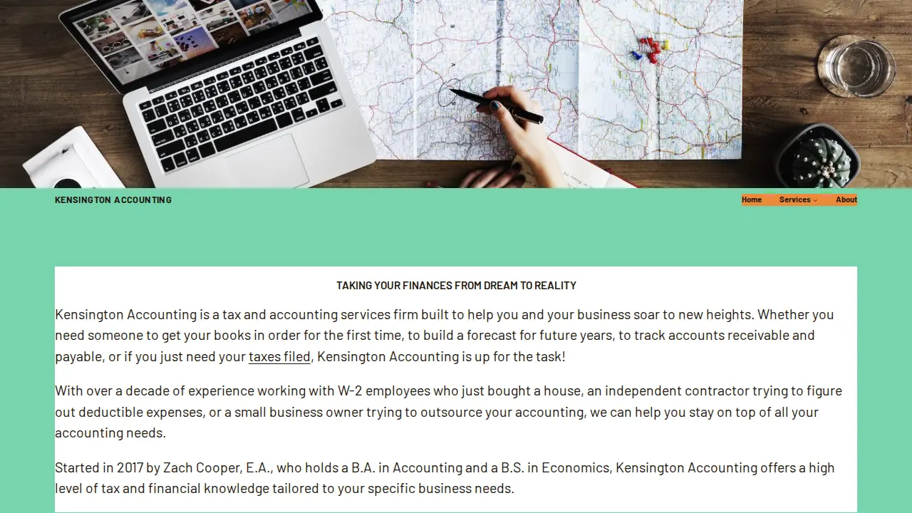 Kensington Accounting page