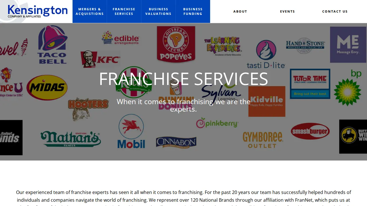 Kensington Company page