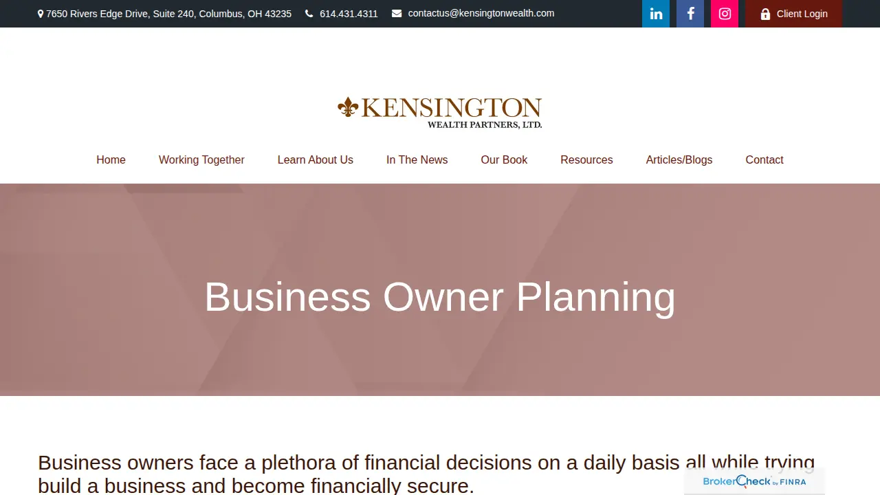 Kensington Wealth Partners page
