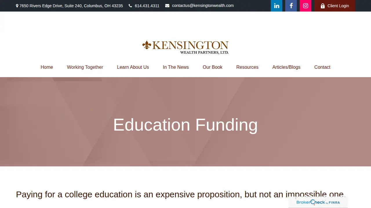 Kensington Wealth Partners page