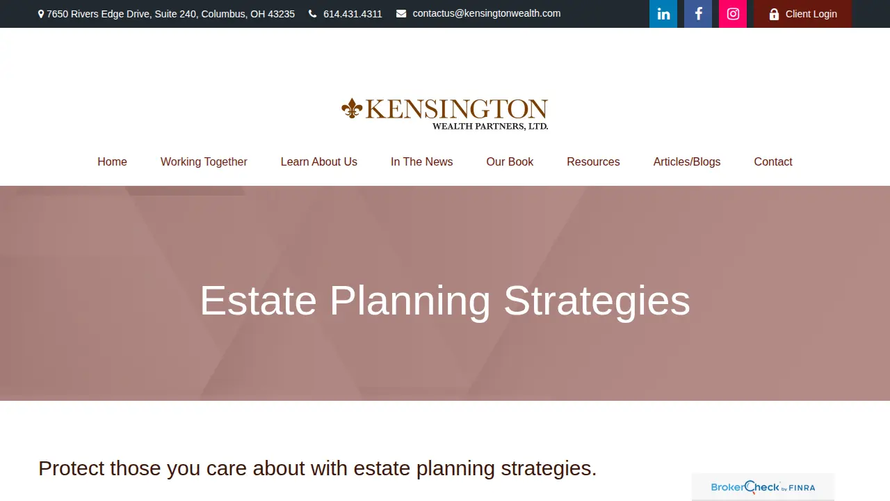 Kensington Wealth Partners page